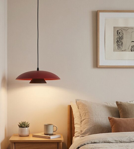 Závěsné svítidlo BABEL 1 – vínové / černé, 1× GX53, šířka 30 cm
