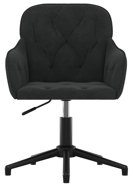Otočné jídelní židle 2 ks černé samet 3103383