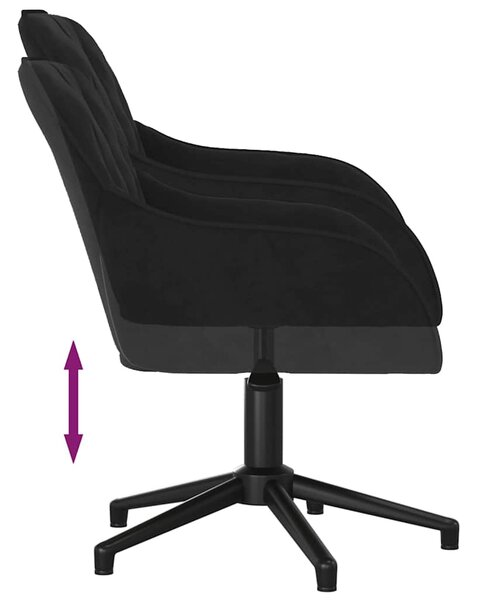 Otočné jídelní židle 2 ks černé samet 3103383