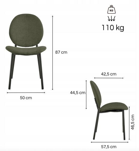 Actona Jídelní set Wicklow 140 cm šedý mramor/zelený