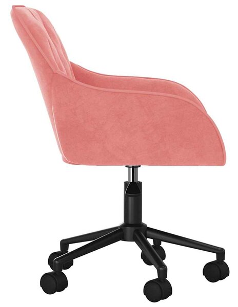 Otočné jídelní židle 2 ks růžové samet 3103425