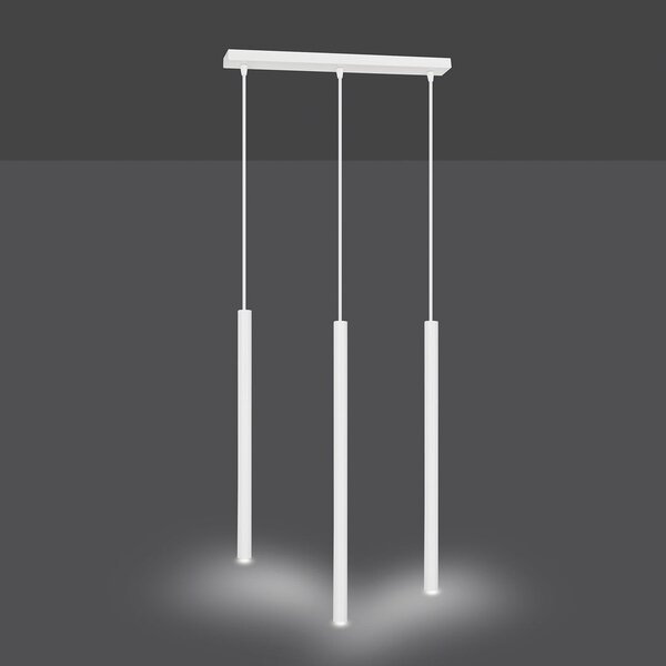 Závěsné svítidlo SELTER 3 – bílé, 3× G9, šířka 45 cm