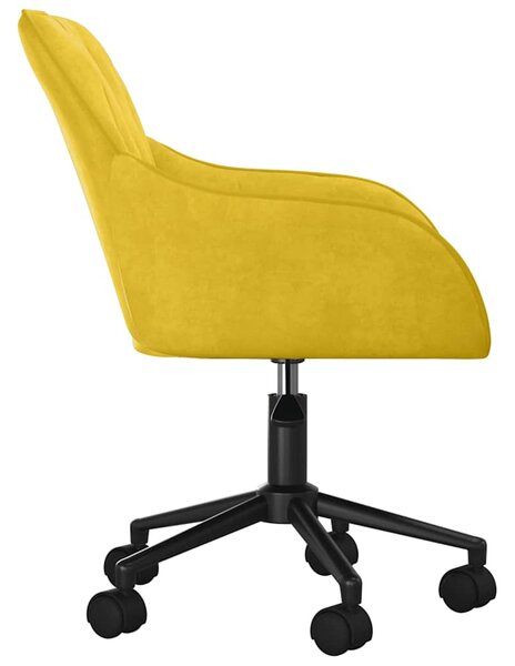 Otočné jídelní židle 2 ks žluté samet 3103428