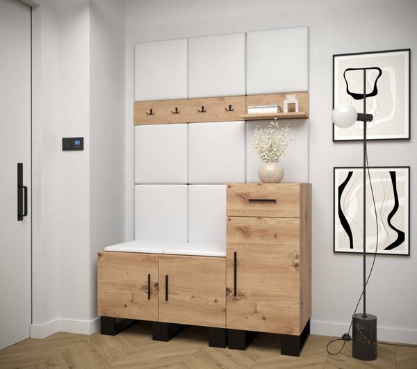 Předsíňová stěna Artin 5 - dub Artisan Barva: Mátová - Manila 11