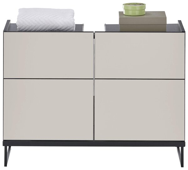 SKŘÍŇKA POD UMYVADLO, černá, kašmírová, černá, kašmírová, 80/59,4/31 cm MID.YOU - Koupelnové série, Online Only