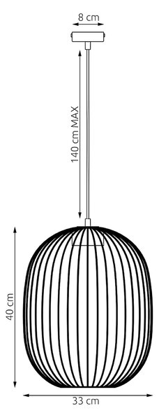 Závěsné svítidlo MANTRA 1 – moka, 1× GX53, šířka 33 cm