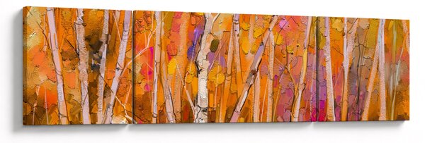 Obraz - Podzimní les (170x50 cm)