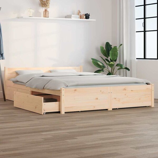 Rám postele se zásuvkami 135 x 190 cm Double 3103544