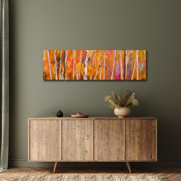 Obraz - Podzimní les (170x50 cm)