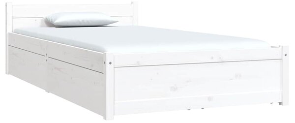 Rám postele se zásuvkami bílý 90 x 190 cm Single 3103479