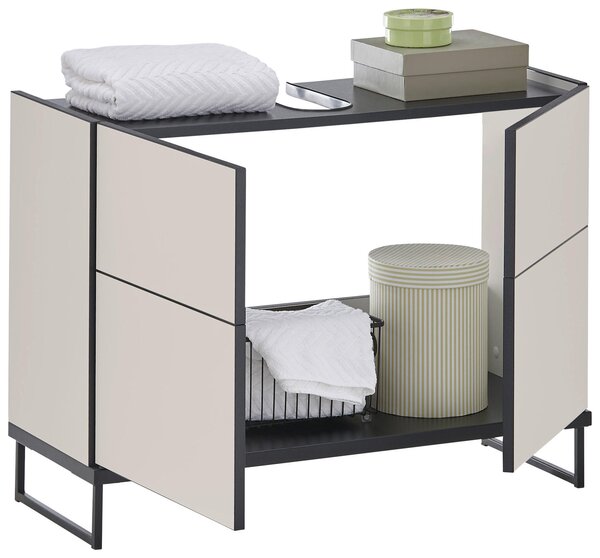 SKŘÍŇKA POD UMYVADLO, černá, kašmírová, černá, kašmírová, 80/59,4/31 cm MID.YOU - Koupelnové série, Online Only