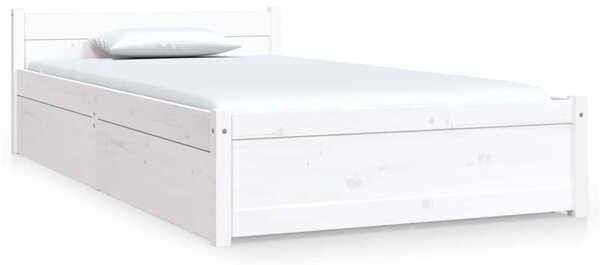 Rám postele se zásuvkami bílý 90 x 190 cm Single 3103479
