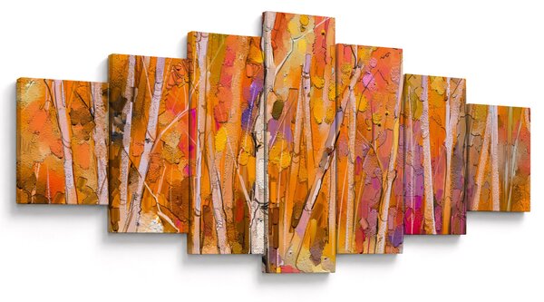 Obraz - Podzimní les (210x100 cm)