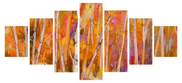 Obraz - Podzimní les (210x100 cm)