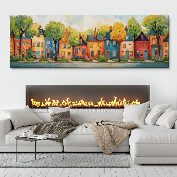 Obraz na plátně - Malebná ulička v Sallsbury FeelHappy.cz Velikost obrazu (šířka x výška): 150 x 50 cm