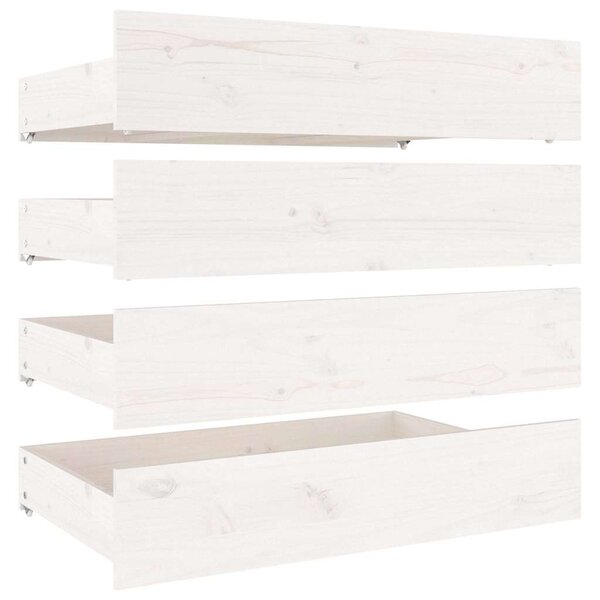 Rám postele se zásuvkami bílý 180 x 200 cm Super King 3103575