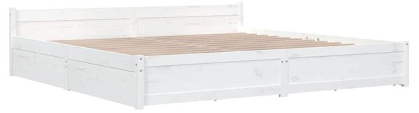 Rám postele se zásuvkami bílý 180 x 200 cm Super King 3103575