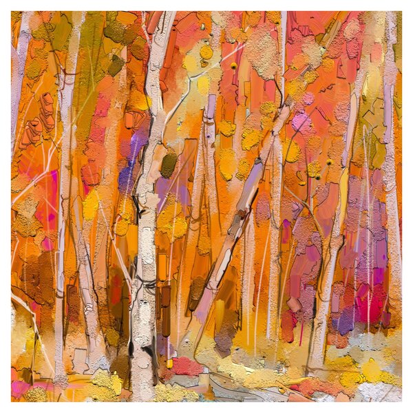 Obraz - Podzimní les (30x30 cm)