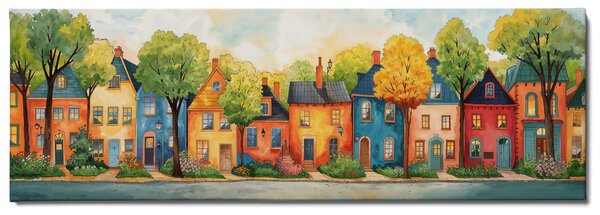 Obraz na plátně - Malebná ulička v Sallsbury FeelHappy.cz Velikost obrazu (šířka x výška): 150 x 50 cm