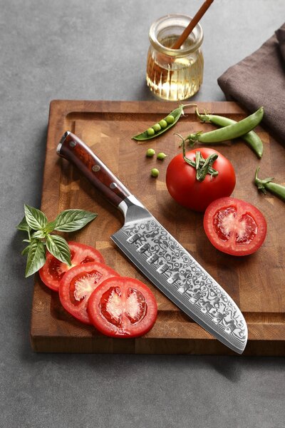 Santoku nůž XinZuo Yu B13R 7"