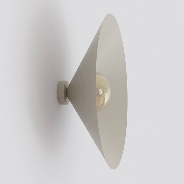 Nástěnné svítidlo MONO K1L – moka, jantarové sklo, 1× E14, šířka 50 cm