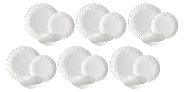 Porcelánová jídelní sada Sněhová vánice 18 ks