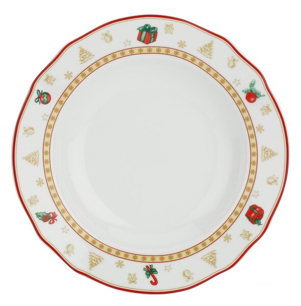 Porcelánová jídelní sada Vánoční ozdoby 6 ks