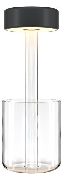 Maytoni Přenosná stolní stmívatelná LED lampa jejíž vzhled navrhla AI, 3W, v. 34,8 cm, 2200K-4000K, IP20 Barva: Černá/Čirá