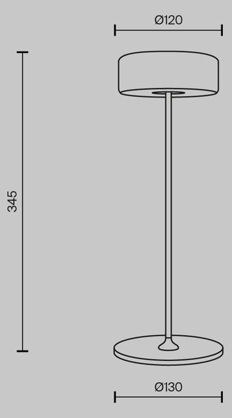 Maytoni Přenosná stolní stmívatelná LED lampa jejíž vzhled navrhla AI, 3W, v. 34,5 cm, 2200K-4000K, IP20 Barva: Zlatá