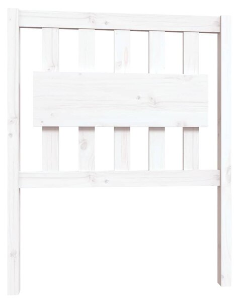 Rám postele bílý masivní borovice 75 x 190 cm malé jednolůžko 3103894