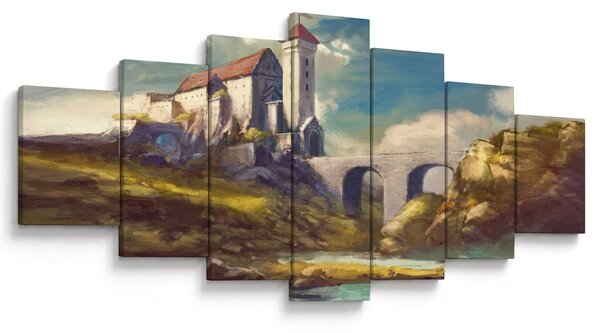 Obraz - Středověký hrad (210x100 cm)