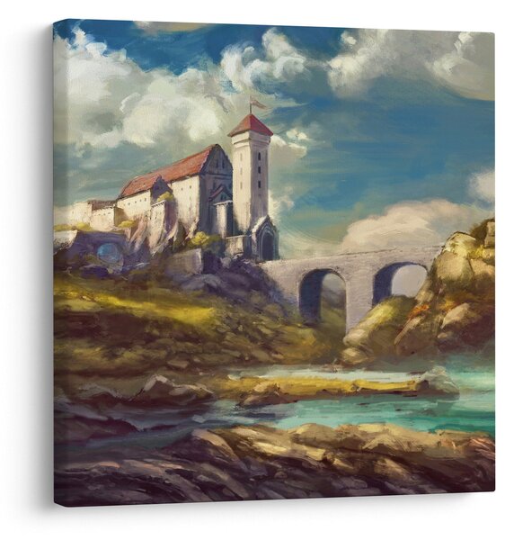 Obraz - Středověký hrad (30x30 cm)
