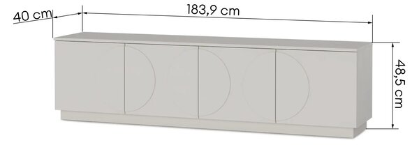 Hector TV stolek Looneta 184 cm kašmírový