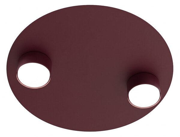 Stropní svítidlo BOLX 2 – vínové, 2× GX53, šířka 40 cm