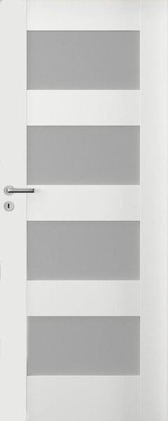 Interiérové dveře VERTE PREMIUM A - A4 - Bílá, pravé "70", zámek pro WC