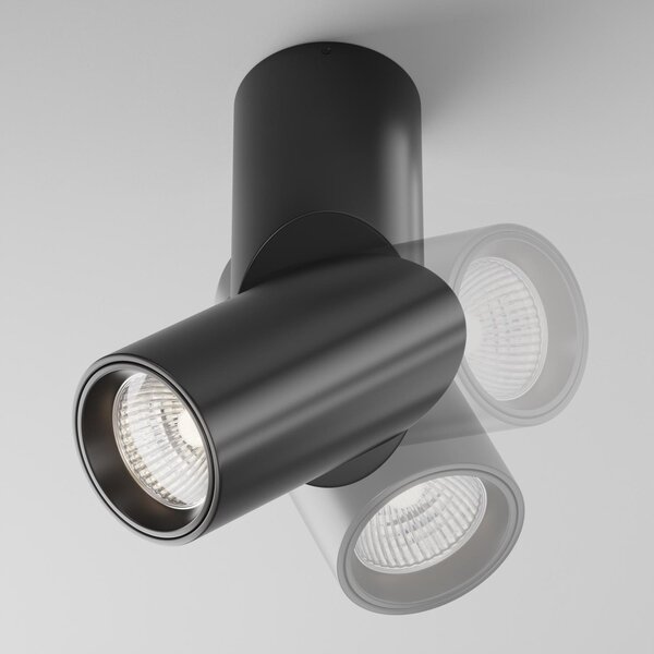 Maytoni Moderní stropní LED svítidlo DAFNE, 10W, v. 16 cm Barva: Černá, Teplota světla: 4000K - denní bílá