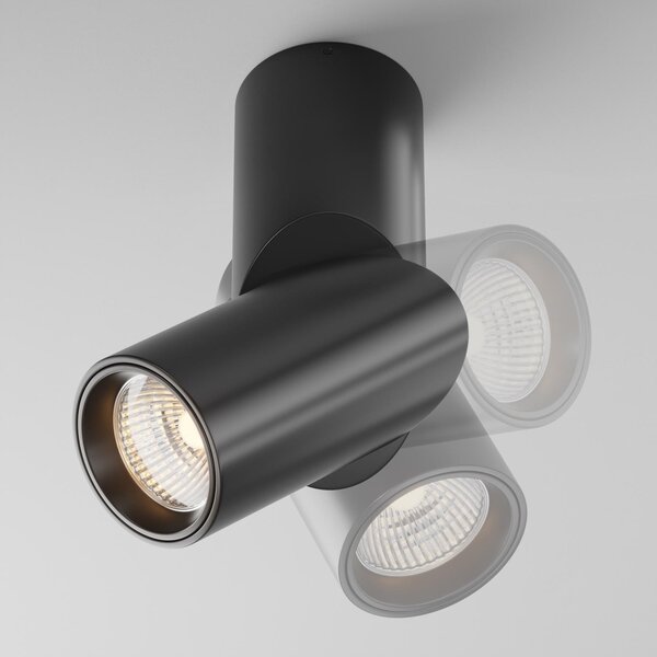 Maytoni Moderní stropní LED svítidlo DAFNE, 10W, v. 16 cm Barva: Černá, Teplota světla: 4000K - denní bílá