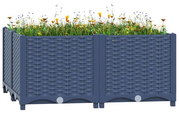 Vyvýšený záhon 80 x 80 x 38 cm polypropylen 310411