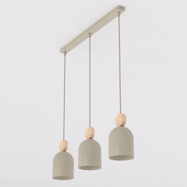 Závěsné svítidlo MESI 3 – moka, 3× GU10, šířka 66 cm