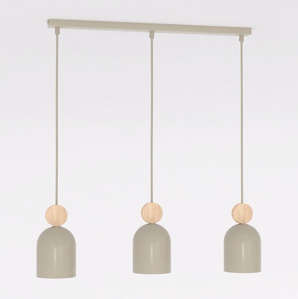 Závěsné svítidlo MESI 3 – moka, 3× GU10, šířka 66 cm