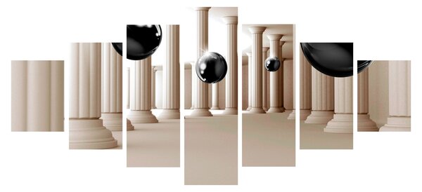 Obraz - Koule mezi sloupy (210x100 cm)