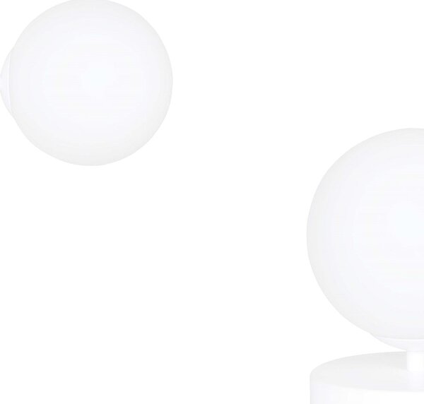 Nástěnné svítidlo HALLDOR K1 – celobílé, sklo, 1× E14, šířka 15 cm