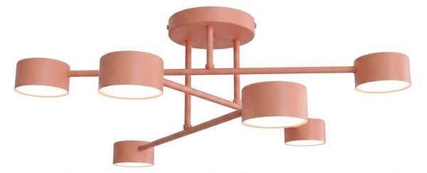 Stropní svítidlo HALO 6 – korálové, 6× GX53, šířka 60 cm