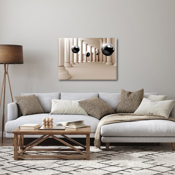 Obraz - Koule mezi sloupy (70x50 cm)