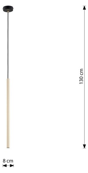 Závěsné svítidlo SELTER 1 – zlaté, 1× G9, šířka 3 cm