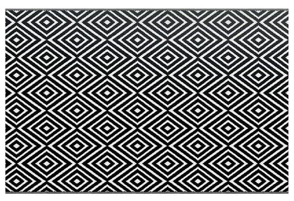 Venkovní koberec ARAKIL bílý a černý 190 x 290 cm PP 310431