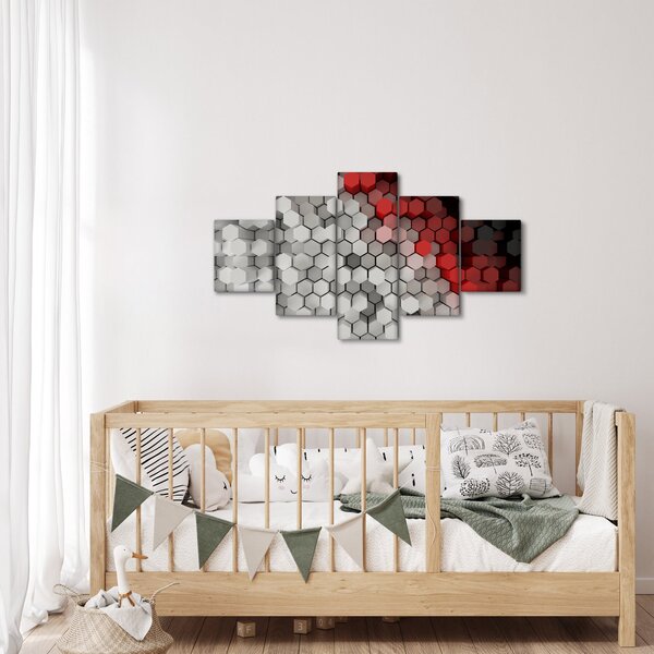 Obraz - 3D hexagony (125x70 cm)