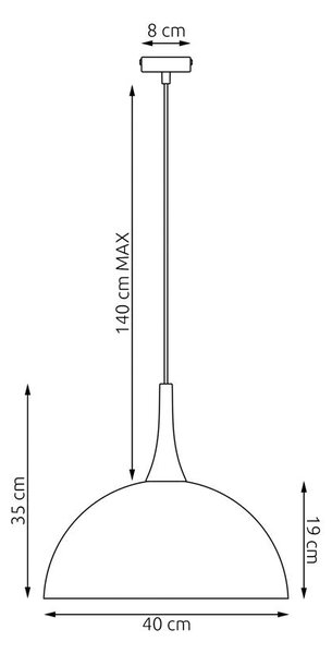 Závěsné svítidlo NAUTICA 1L – bílé, 1× GX53, šířka 40 cm