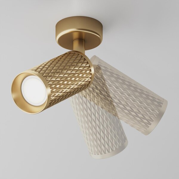 Maytoni Designové stropní svítidlo FOCUS DESIGN, 10W, d. 13 cm, 1xGU10 Barva: Zlatá