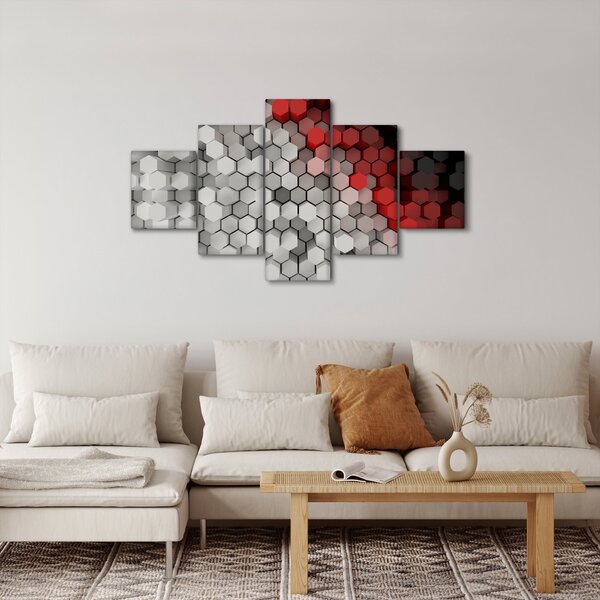 Obraz - 3D hexagony (125x70 cm)